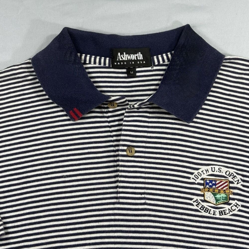 VTG Ashworth 100th U.S. Open Pebble Beach Golf Polo Shirt Size Medium